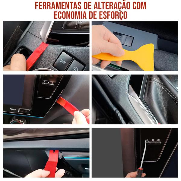 Imagem de Espatulas Nylon Desmontagem Forro Saca Grampo Presilha Carro