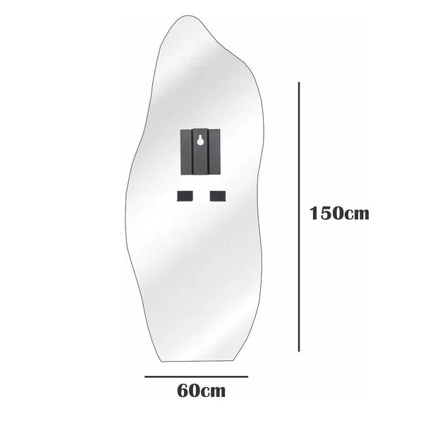 Imagem de Espelho 150cmx60cm organico e06 incolor (sem moldura)