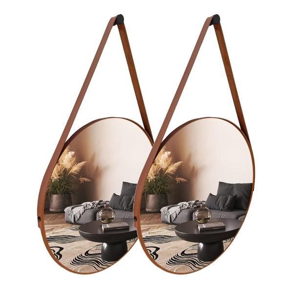 Espelho Adnet Redondo 30cm Kit com 2 unidades para Banheiro Quarto Sala - Outlet Dos Espel... Espelho Adnet Redondo 30cm Kit com 2 unidades para Banheiro Quarto Sala - Outlet Dos Espel...