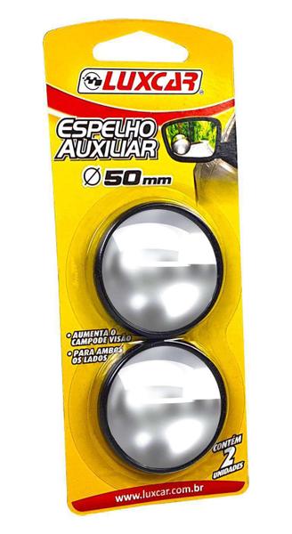 Espelho Auxiliar Convexo 5cm Para Colocar no Retrovisor - Luxcar