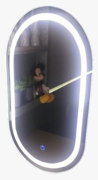 Espelho Banheiro Camarim Oval 90x50 iluminado Led - Top Vidros Imagem de Espelho Banheiro Camarim Oval 90x50 iluminado Led