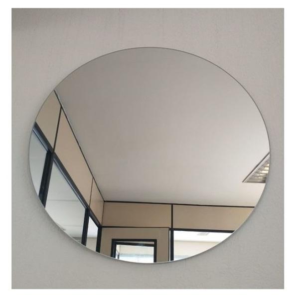 Espelho Banheiro Pia Lavabo Redondo 45cm + Kit Instalação - Guardian ou Cebrace Imagem de Espelho Banheiro Pia Lavabo Redondo 45cm + Kit Instalação