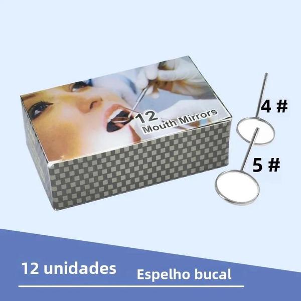 Imagem de Espelho Bucal Dental com Alça - Ferramenta para Higiene Bucal