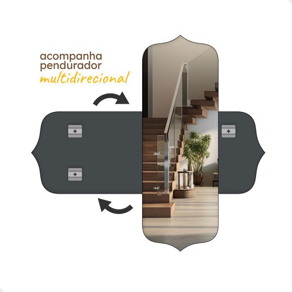 Espelho Corpo Inteiro Moderno Do Pinterest 70x170cm Mod Bali - REI DOS VIDROS Imagem de Espelho Corpo Inteiro Moderno Do Pinterest 70x170cm Mod Bali