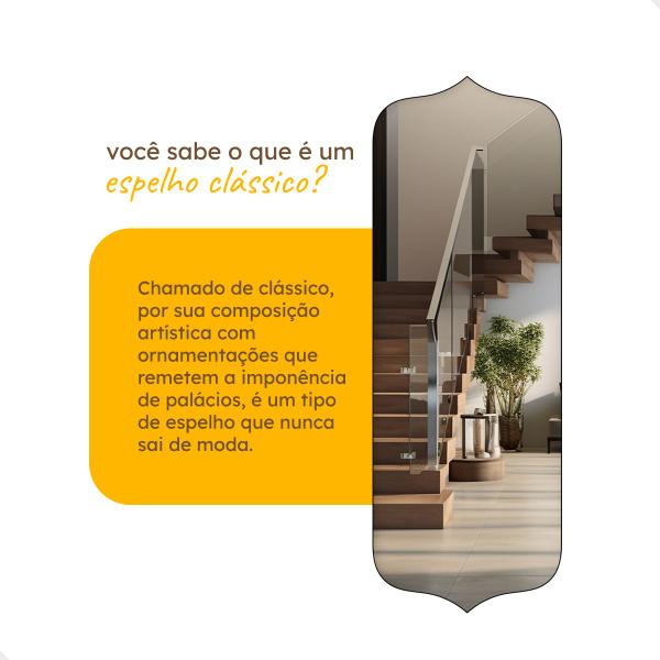 Espelho Corpo Inteiro Moderno Do Pinterest 70x170cm Mod Bali - REI DOS VIDROS Imagem de Espelho Corpo Inteiro Moderno Do Pinterest 70x170cm Mod Bali