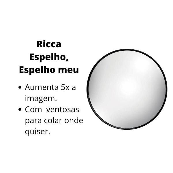 Imagem de Espelho de Aumento Com Ventosa Ricca Espelho, Espelho Meu! Cod. 2670