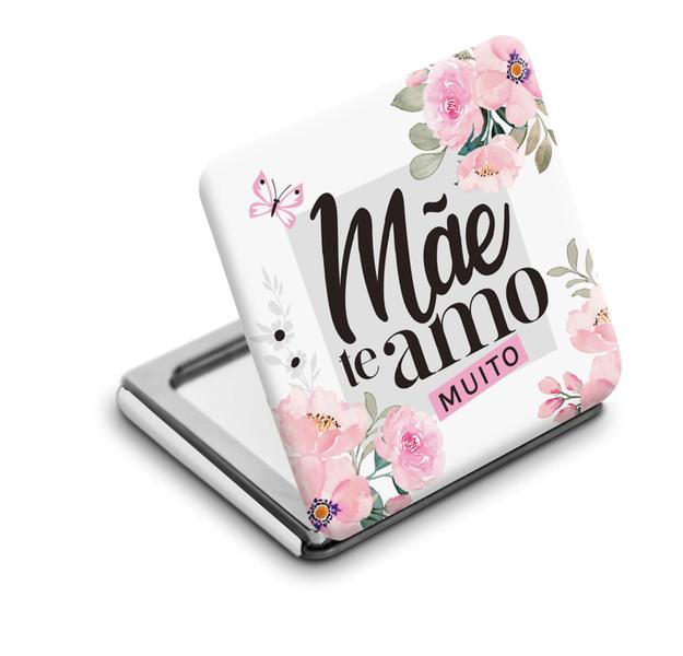 Imagem de Espelho de bolsa personalizado para mãe dupla face pequeno - presente dia das mães