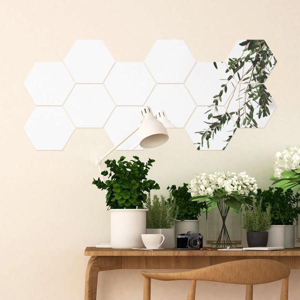 Imagem de Espelho Decorativo Colmeia Hexagonal