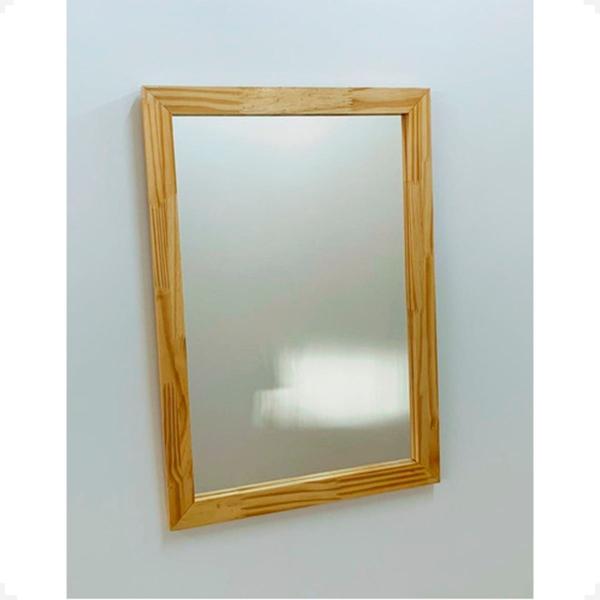 Espelho Decorativo Com Moldura De Madeira 65 X 45 - YLZ Imagem de Espelho Decorativo Com Moldura De Madeira 65 X 45