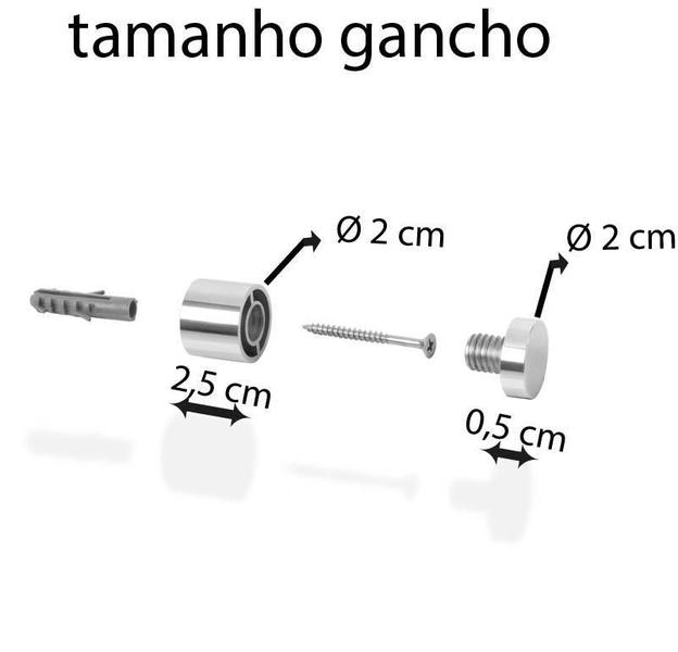 Imagem de Espelho Decorativo Duplo Marrom Alça Corrente 20 Cm E 20 Cm Redondo