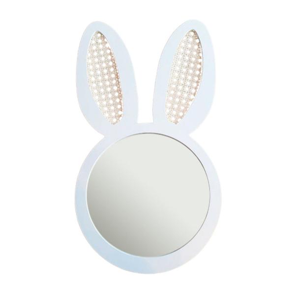 Espelho Decorativo Infantil 43x44cm Lebre In House Decor Branco Imagem de Espelho Decorativo Infantil 43x44cm Lebre In House Decor Branco