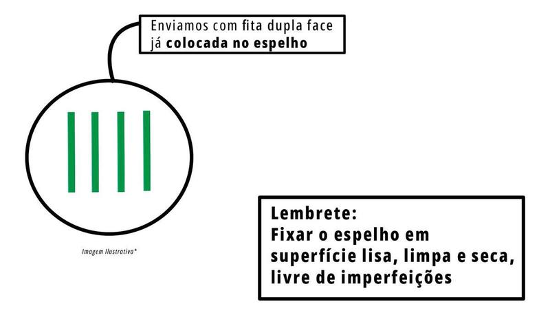 Imagem de Espelho Decorativo Orgânico Moderno 70x50 Fita Dupla Face