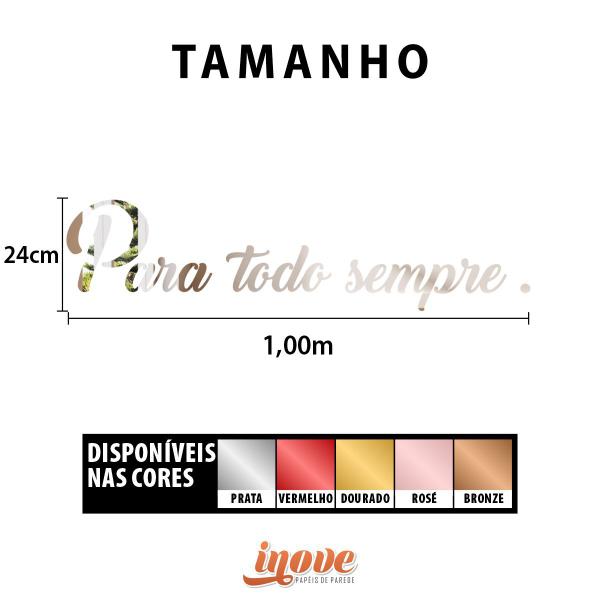 Imagem de Espelho Decorativo Para Todo Sempre Vermelho