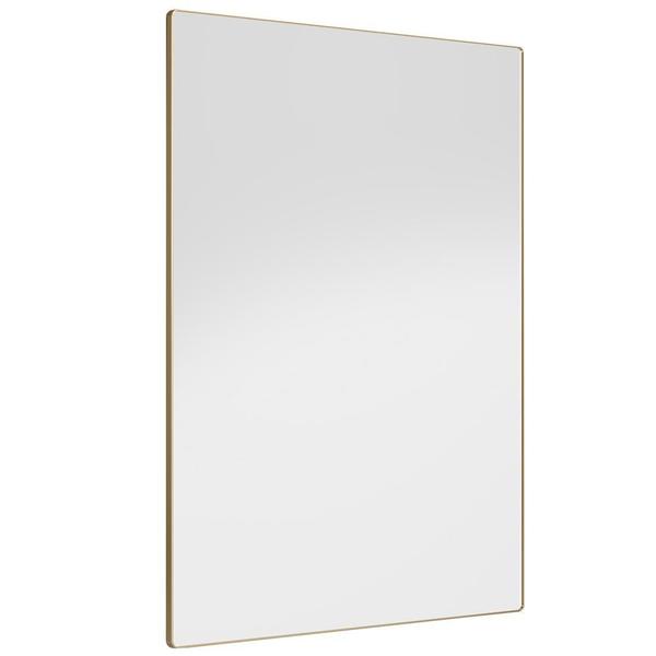 Imagem de Espelho Decorativo Retangular com Moldura Aço Dourado D01 90x60 cm Ibiza  - Lyam Decor