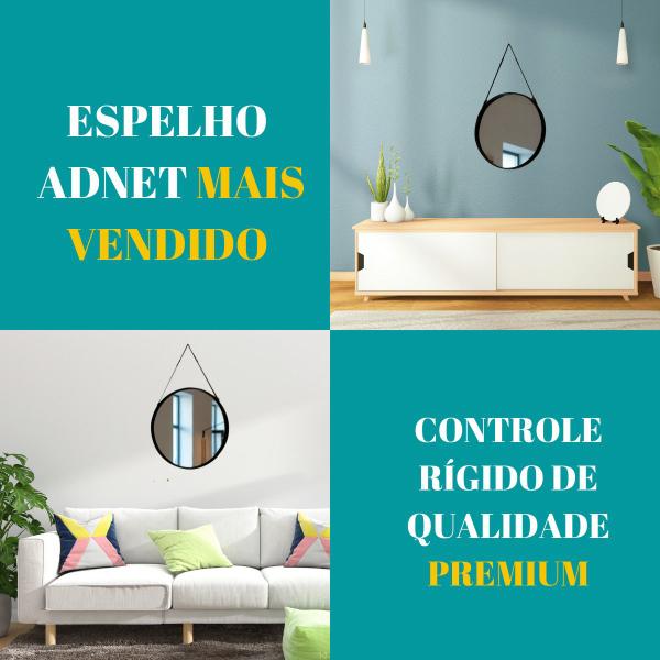 Imagem de Espelho Decorativo Vidro 30x30cm Sala Banheiro Top Caramelo