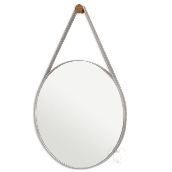 Espelho Grande De Mesa Alça Em Couro 60cm C/ Suporte - Rei dos Vidros Imagem de Espelho Grande De Mesa Alça Em Couro 60cm C/ Suporte