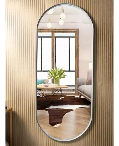 Imagem de Espelho Grande Oval com Moldura Corpo Inteiro 170x70 Decoração Moderno