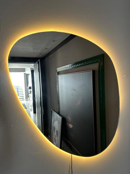 Espelho Lavabo Decor Banheiro 80cm Com LED Branco Quente - V.A Decor Imagem de Espelho Lavabo Decor Banheiro 80cm Com LED Branco Quente