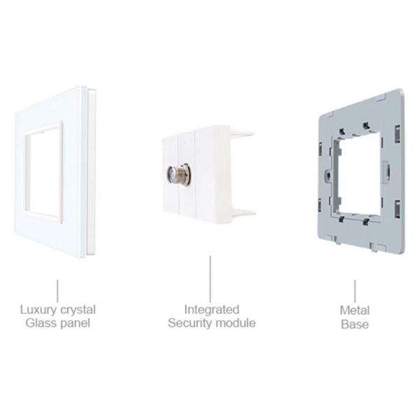 Imagem de Espelho Livolo com 1 Entrada para TV (Coaxial) - Branco - LMS-VL-C9-1ST-11