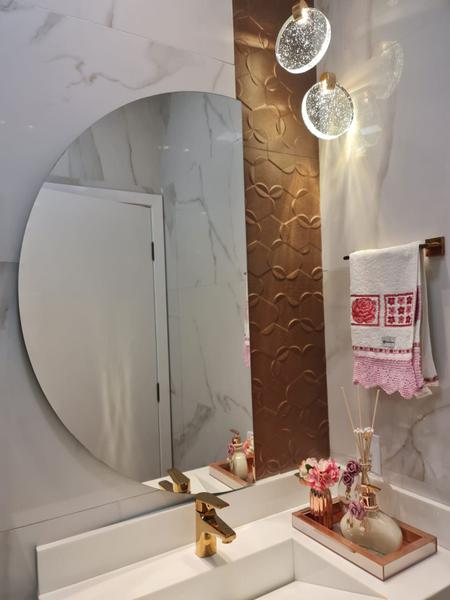 Espelho MEIA LUA 45cm X 70cm Com Led à PILHA ou FONTE para Banheiro - Decora Loja Cebrace Imagem de Espelho MEIA LUA 45cm X 70cm Com Led à PILHA ou FONTE para Banheiro