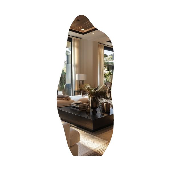 Espelho Orgânico 70x30 Decorativo Quarto Sala Banheiro Lapidado - Zynex Espelho Orgânico 70x30 Decorativo Quarto Sala Banheiro Lapidado - Zynex