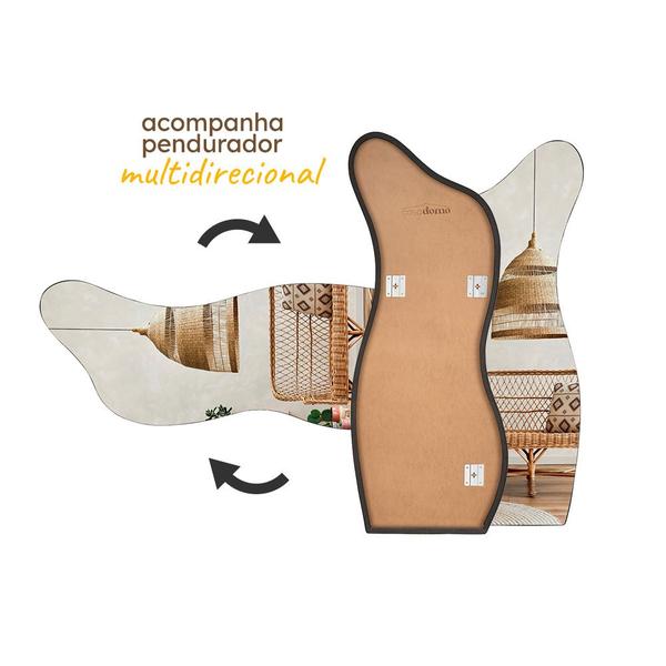 Espelho Orgânico Decorativo Grande Pinterest 60x110 Curves - REI DOS VIDROS Imagem de Espelho Orgânico Decorativo Grande Pinterest 60x110 Curves