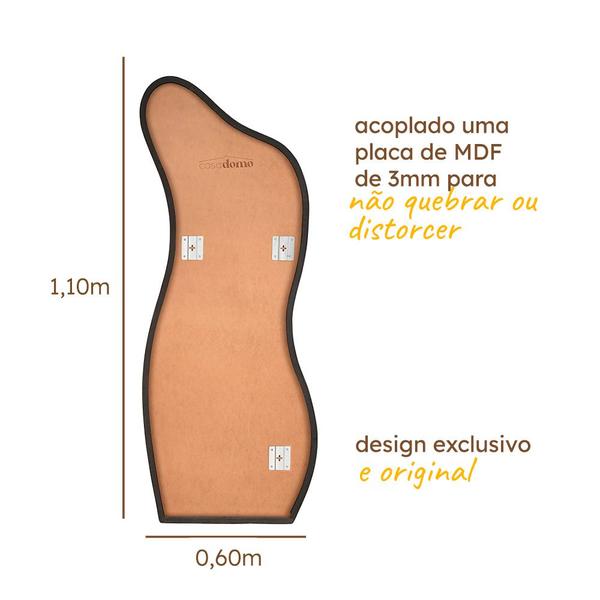 Espelho Orgânico Decorativo Grande Pinterest 60x110 Curves - REI DOS VIDROS Imagem de Espelho Orgânico Decorativo Grande Pinterest 60x110 Curves