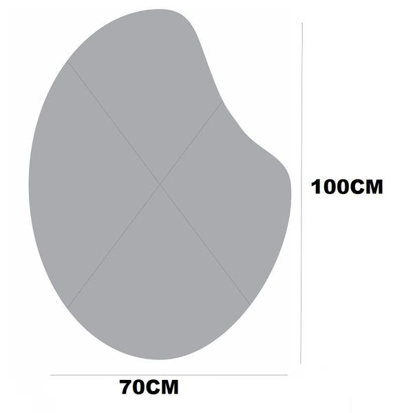 Imagem de Espelho Organico Grande 100 X 70 Moderno Lapidado Com Suporte