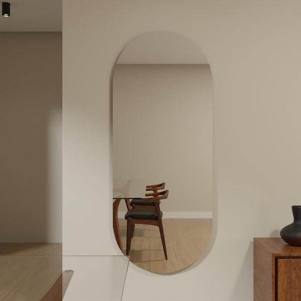 Espelho Orgânico Pinterest 110x50cm Grande Modelo Flame Retrô Decorativo Sala Quarto Banhe... Espelho Orgânico Pinterest 110x50cm Grande Modelo Flame Retrô Decorativo Sala Quarto Banhe...
