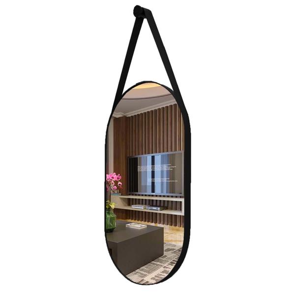 Espelho Oval Moderno Lavabo + Suporte - Landi Imagem de Espelho Oval Moderno Lavabo + Suporte