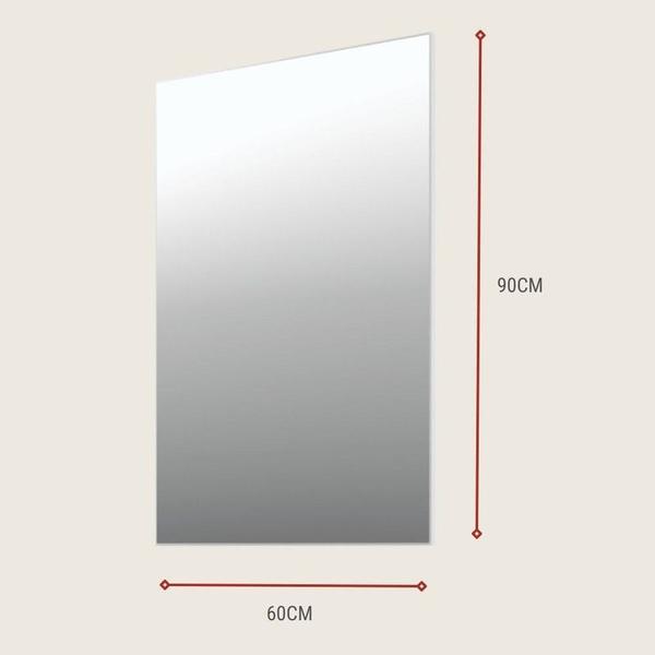 Espelho para Banheiro 60cm Mdf Branco Dubai - On Móveis Imagem de Espelho para Banheiro 60cm Mdf Branco Dubai - On Móveis