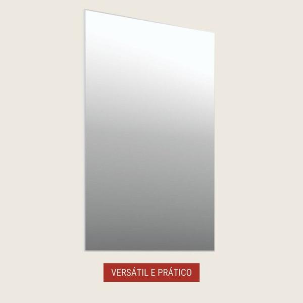 Espelho para Banheiro 60cm Mdf Branco Dubai - On Móveis Imagem de Espelho para Banheiro 60cm Mdf Branco Dubai - On Móveis