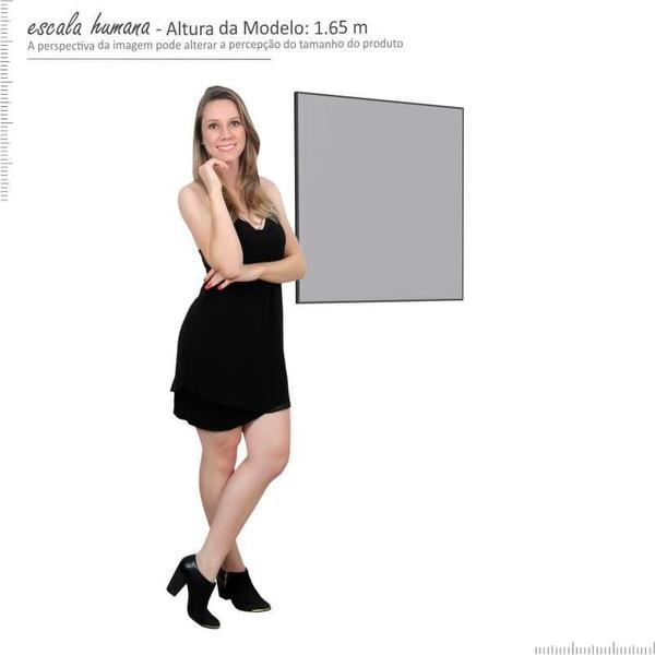 Espelho Para Banheiro Aço Bisotê 600 Cozimax Preto Imagem de Espelho Para Banheiro Aço Bisotê 600 Cozimax Preto