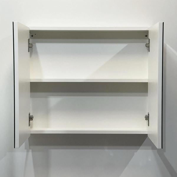 Espelho Para Banheiro Armário 2 Portas Com Fundo - 60Cm - Abrazzo Home Decor Imagem de Espelho Para Banheiro Armário 2 Portas Com Fundo - 60Cm