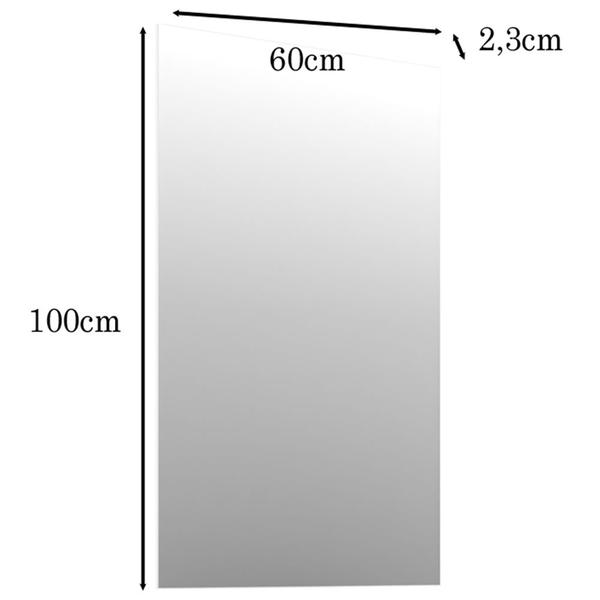 Espelho Para Banheiro Com Painel Branco 60x100 B06 Delta - Lyam Decor Imagem de Espelho Para Banheiro Com Painel Branco 60x100 B06 Delta - Lyam Decor