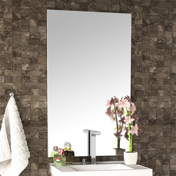Espelho Para Banheiro Com Painel Branco 60x100 B06 Delta - Lyam Decor Imagem de Espelho Para Banheiro Com Painel Branco 60x100 B06 Delta - Lyam Decor