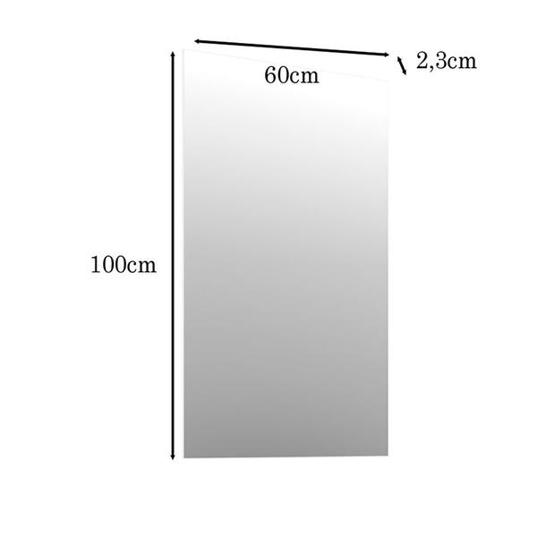 Espelho para Banheiro com painel Delta 60x100cm Móveis Bosi Imagem de Espelho para Banheiro com painel Delta 60x100cm Móveis Bosi