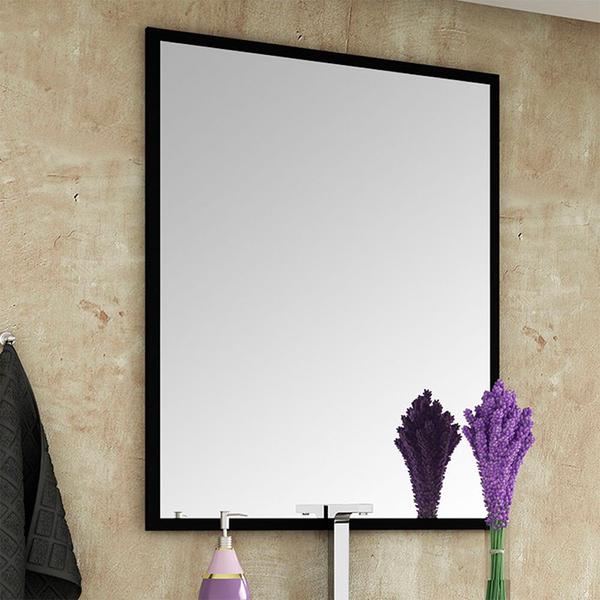 Espelho Para Banheiro Com Painel Preto 78x90 B06 Gama - Lyam Decor Imagem de Espelho Para Banheiro Com Painel Preto 78x90 B06 Gama - Lyam Decor
