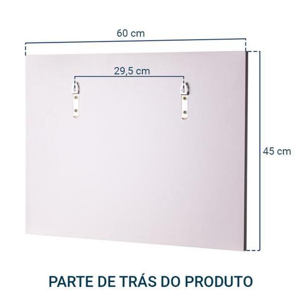 Espelho para Banheiro com Prateleiras Lugano Branco - Mercado das Prateleiras Imagem de Espelho para Banheiro com Prateleiras Lugano Branco
