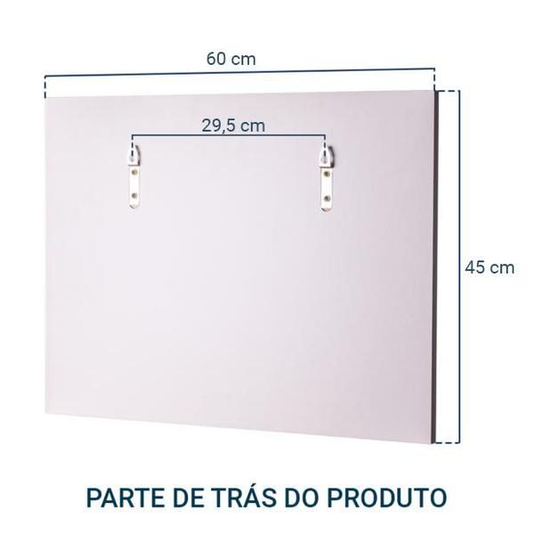 Imagem de Espelho para Banheiro com Prateleiras Lugano Carvalho 60 x 45cm