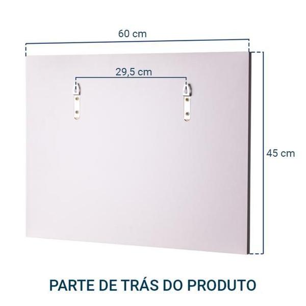 Imagem de Espelho para Banheiro com Prateleiras Lugano Preto 60 x 45cm