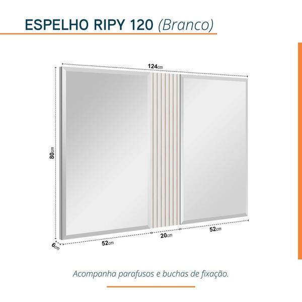 Imagem de Espelho para Banheiro Ripy 120cm