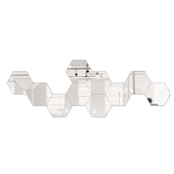 Espelho Para Decoração Quarto Sala Hexágonos Acrílico 10 Uni - Papel E Parede Imagem de Espelho Para Decoração Quarto Sala Hexágonos Acrílico 10 Uni