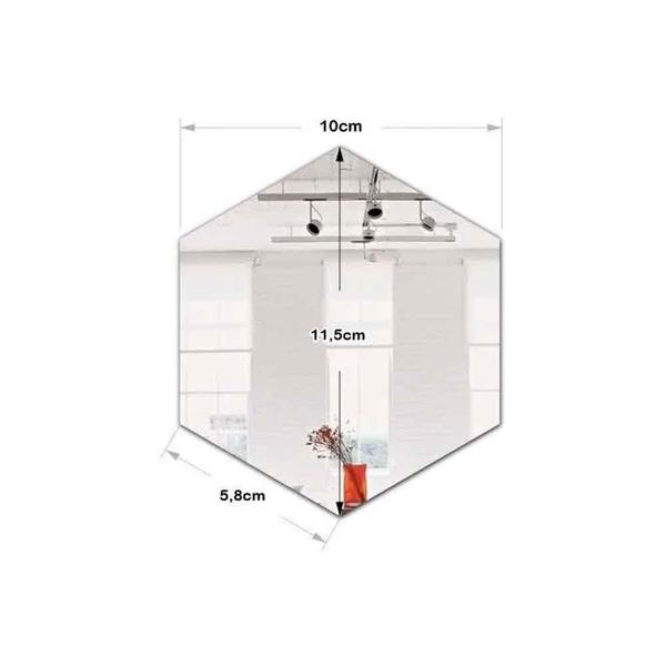 Espelho Para Decoração Quarto Sala Hexágonos Acrílico 10 Uni - Papel E Parede Imagem de Espelho Para Decoração Quarto Sala Hexágonos Acrílico 10 Uni