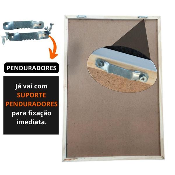 Imagem de Espelho Para Quarto Sala Hall Lavabo Molduras Decorativas 42X62CM Imagem Nítida