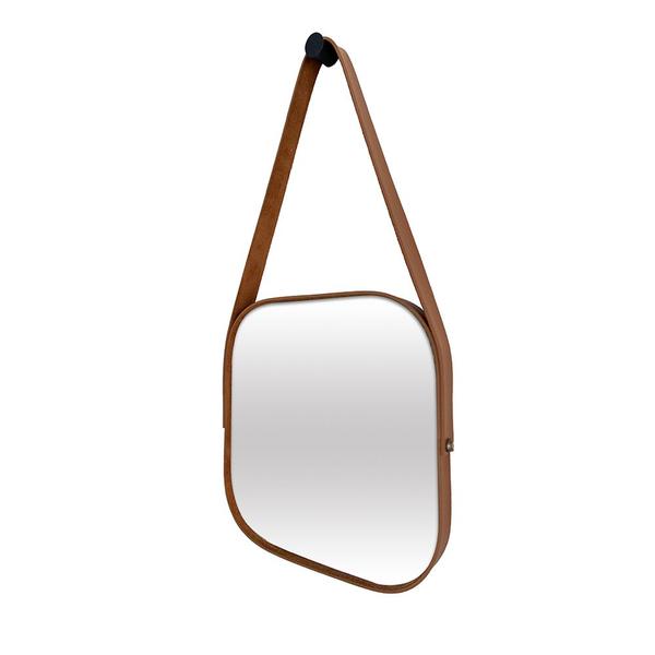 Espelho Quadrado de Parede 25x25cm com Alça e Suporte para Banheiro Quarto Barbearia - Outlet Dos Espelhos Imagem de Espelho Quadrado de Parede 25x25cm com Alça e Suporte para Banheiro Quarto Barbearia