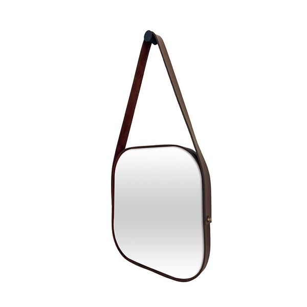 Espelho Quadrado de Parede 25x25cm com Alça e Suporte para Banheiro Quarto Barbearia - Outlet Dos Espelhos Imagem de Espelho Quadrado de Parede 25x25cm com Alça e Suporte para Banheiro Quarto Barbearia