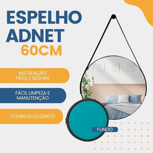 Imagem de Espelho Redondo Adnet com Alça 60cm Kit com 2 Unidades