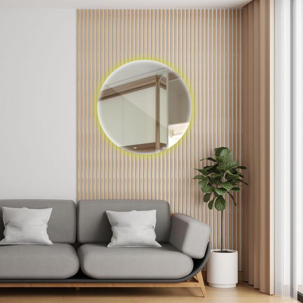 Espelho Redondo Com Led Sem Fio 80x80cm Lapidado - Group Royalle Imagem de Espelho Redondo Com Led Sem Fio 80x80cm Lapidado