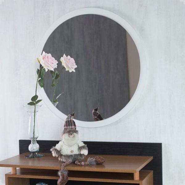 Espelho redondo com moldura mdf 40x45 - C L ZONATTO Imagem de Espelho redondo com moldura mdf 40x45